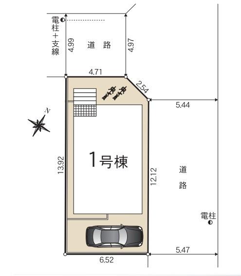 豊川市伊奈町第27 全1棟の区画図画像