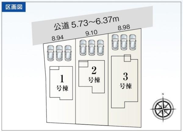 豊川第78三上町 2号棟の全体区画図画像