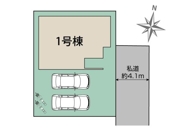 豊橋市新栄町南小向　全1棟の区画図画像