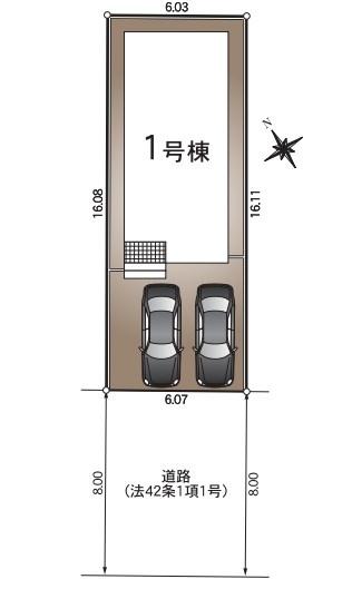 豊橋市吾妻町第1 全1棟の区画図画像