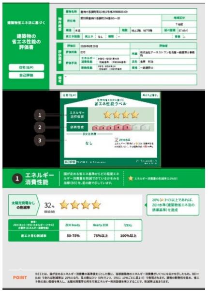 豊橋市吾妻町第1 全1棟の省エネ性能ラベル画像