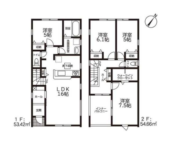 豊川市中条町59期　6号棟の間取り画像