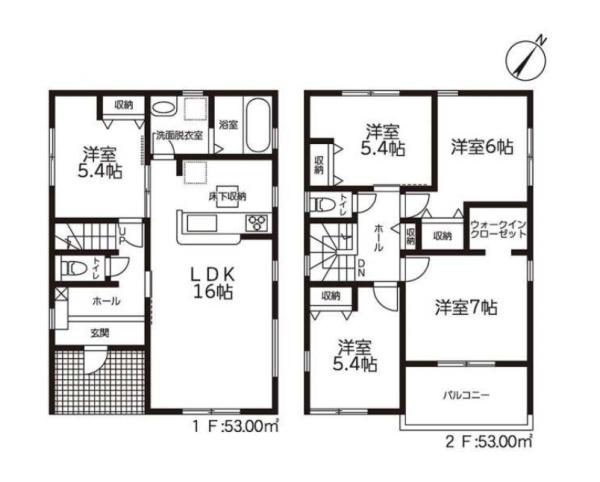 豊川市中条町59期　1号棟の間取り画像