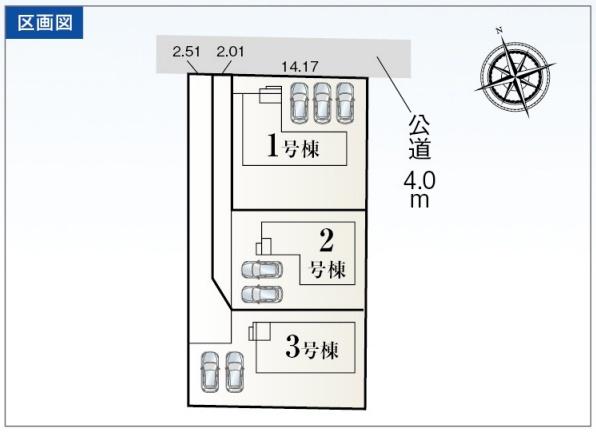 豊川市伊奈町平内59期 2号棟の全体区画図画像