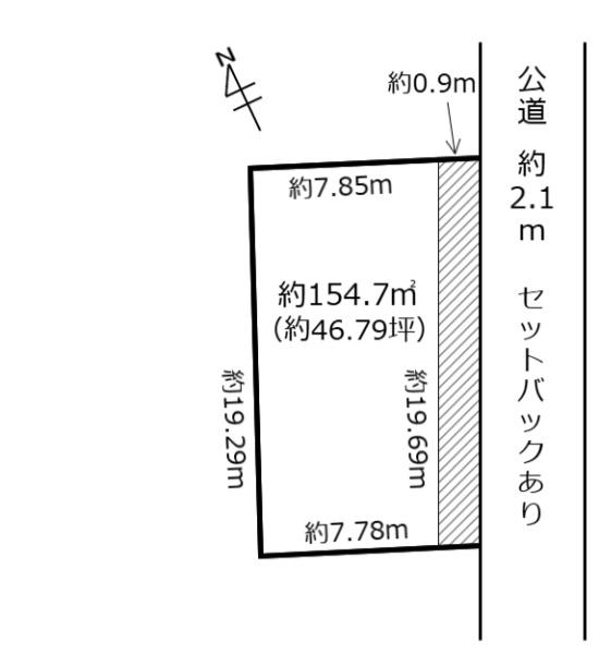 大垣市南頬町3丁目の土地の間取り画像