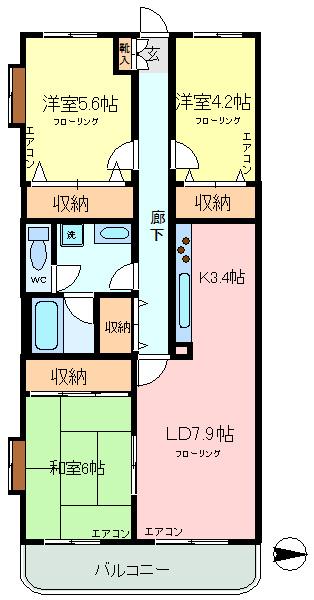 セントラルパレス15の間取り画像