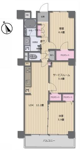 マンション国領の間取り画像
