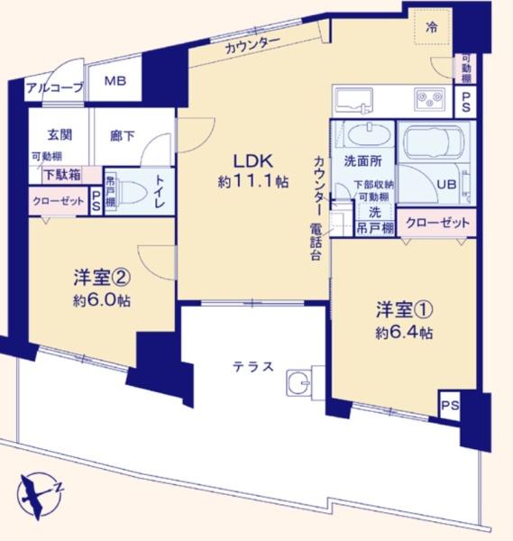 コナ・ヴィレッジ調布国領の間取り画像