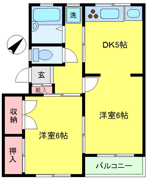 パレス中和泉の間取り画像