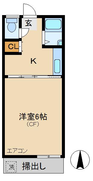 ハイツローズマローの間取り画像