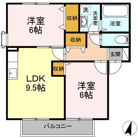 クレセントハウスの間取り画像
