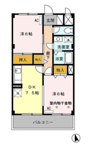 エクセル八雲台の間取り画像