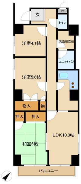 グランドール武戸野の間取り画像