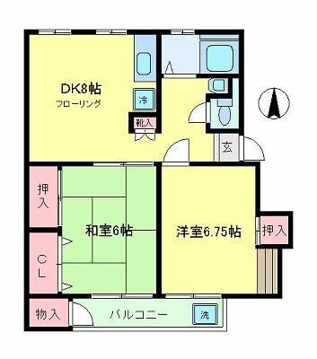 多摩川住宅ハ－９号棟の間取り画像