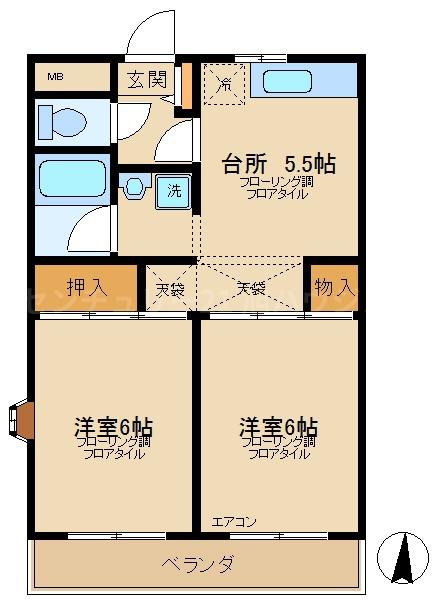 サンモール調布の間取り画像