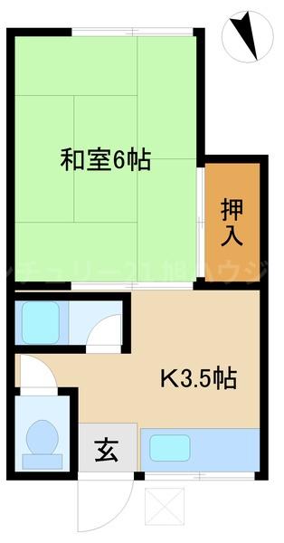 蓑島荘の間取り画像