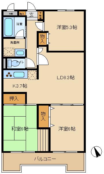 コーボック国領の間取り画像