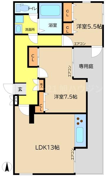 パレクレール布田の間取り画像