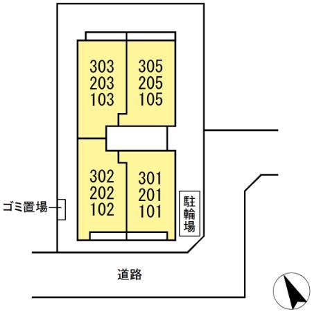 Dアセット飛田給の現地案内図画像