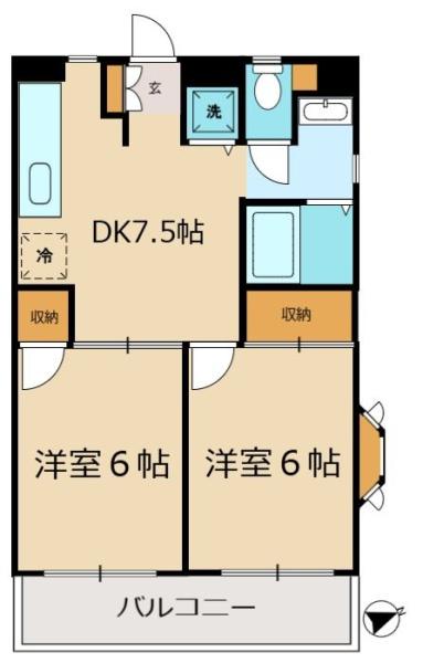高ひろハイツの間取り画像