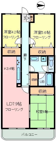 セントラルパレス１５の間取り画像