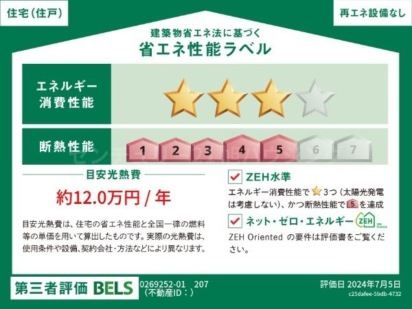 リヴィエール ヴィラ 神代の省エネ性能ラベル画像