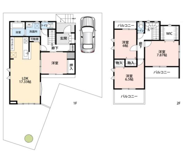 柏市戸張の中古一戸建の間取り画像