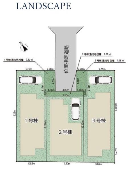 松戸市常盤平４丁目の新築一戸建の全体区画図画像