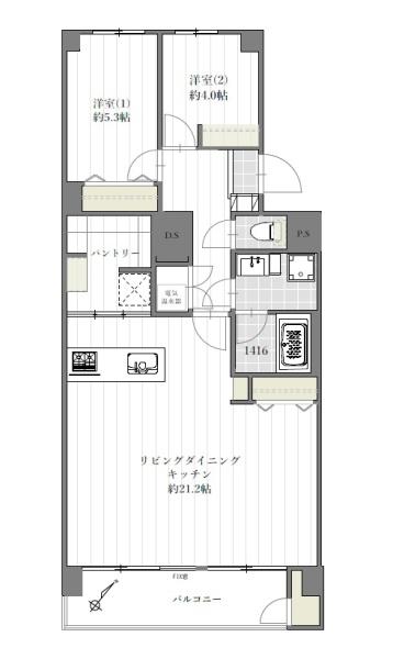 行徳ニューグランドハイツＤ棟の間取り画像