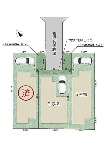 松戸市常盤平４丁目の新築一戸建の全体区画図画像