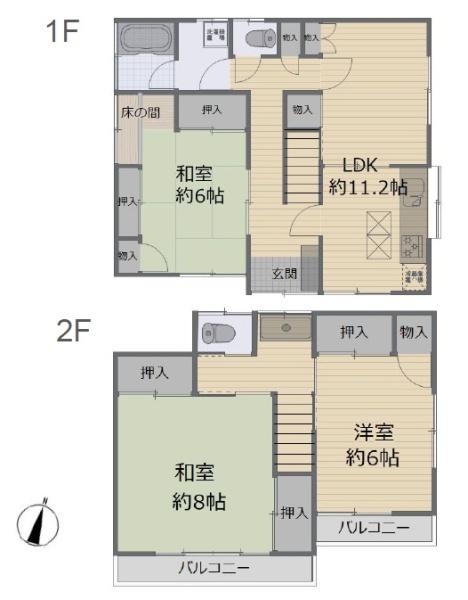 葛飾区東金町７丁目の中古一戸建の間取り画像