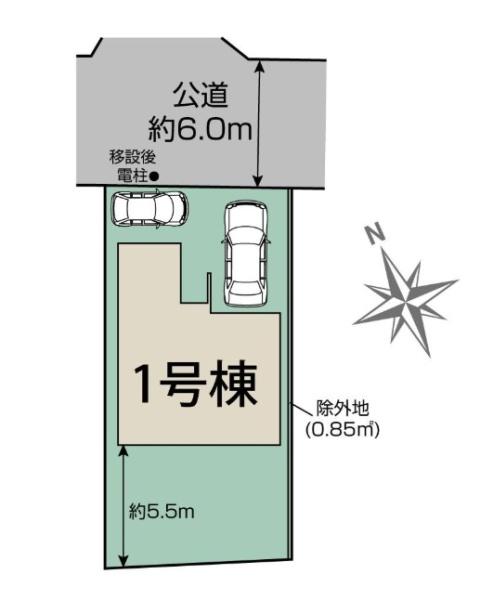 【完成間近】稔台3丁目 全1棟の区画図画像
