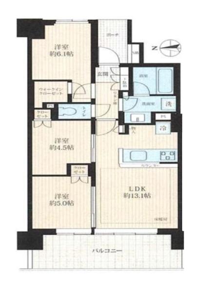 シティタワー金町タワー棟の間取り画像
