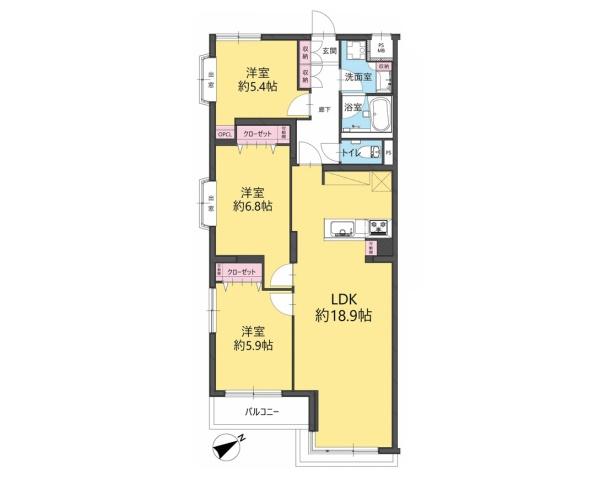 ライオンズマンション市川行徳の間取り画像