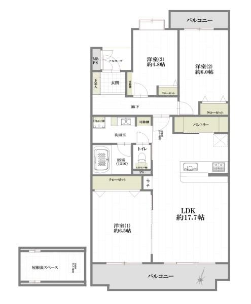 コンドミニアム初石Ｄ棟の間取り画像