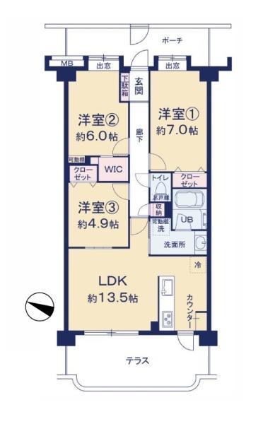 ダイアパレスホワイトテラス・グランディア水元公園の間取り画像