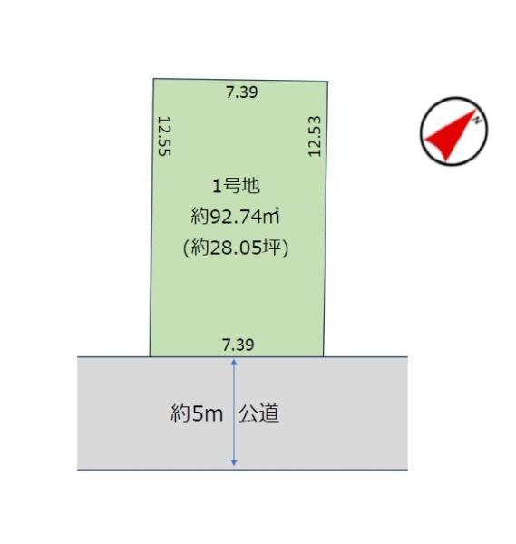 【建築条件なし】古ケ崎　売地全１区画の間取り画像