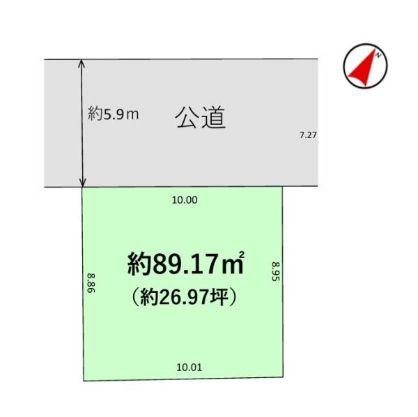 葛飾区東金町7丁目の土地の区画図画像
