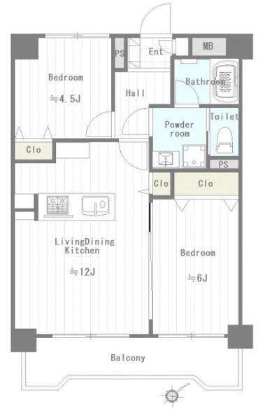中銀松戸マンシオンの間取り画像