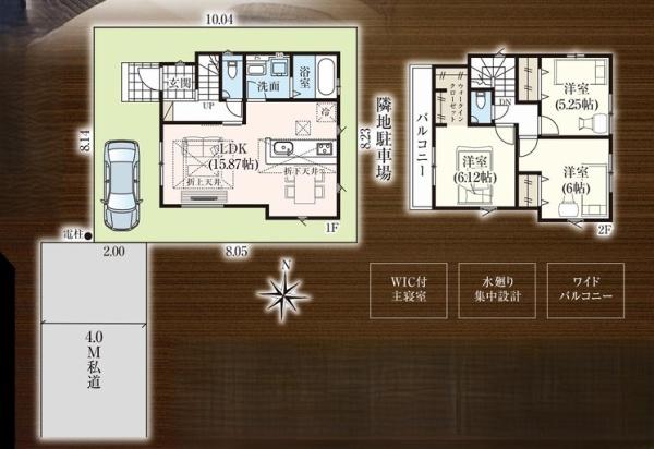葛飾区西水元３丁目の新築一戸建の間取り画像
