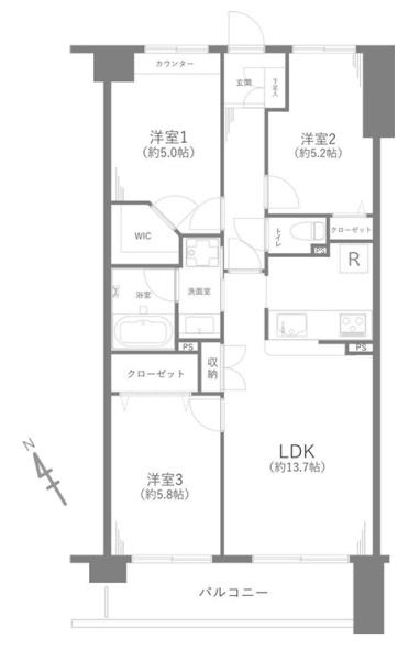 モア・ステージ市川メディックスの間取り画像