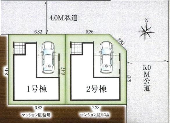 葛飾区南水元22期 全2棟の区画図画像
