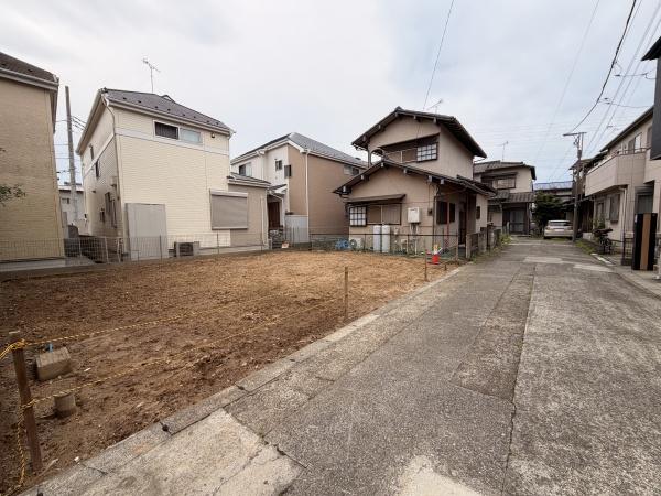 松戸市大金平5丁目の土地の前面道路含む現地写真画像
