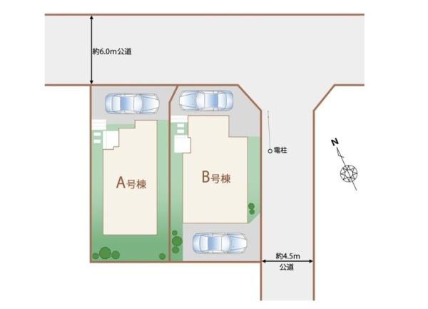 市川市国府台4丁目の区画図画像