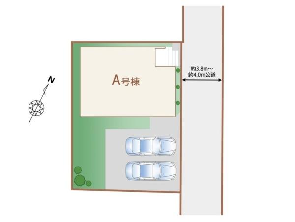 市川市若宮３丁目の新築一戸建の全体区画図画像