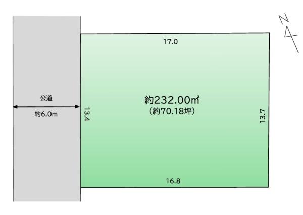松戸市常盤平双葉町の土地の間取り画像