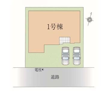 柏市加賀1丁目の新築一戸建の区画図画像