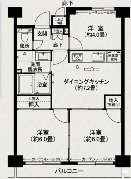 金町ハイツの間取り画像