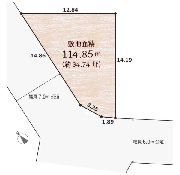 葛飾区東金町5丁目の土地の間取り画像