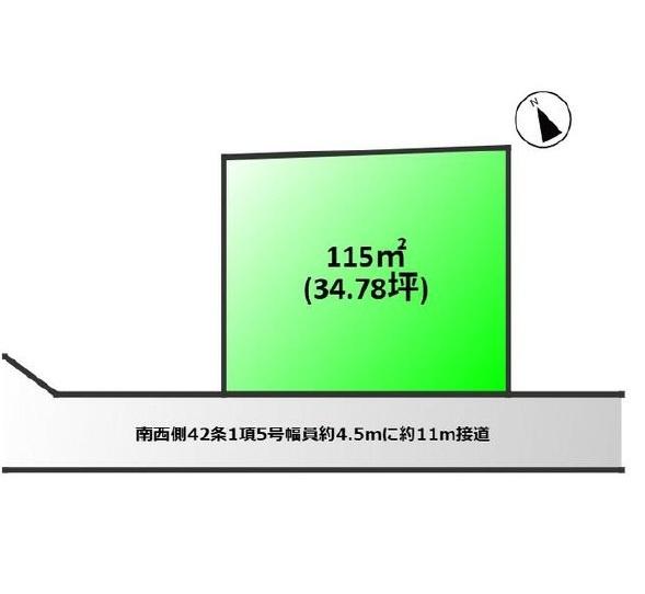 松戸市河原塚の土地の間取り画像